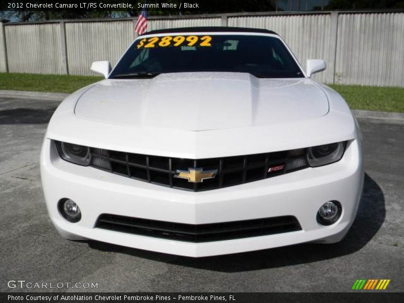 Summit White / Black 2012 Chevrolet Camaro LT/RS Convertible