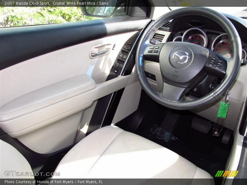 Crystal White Pearl Mica / Sand 2007 Mazda CX-9 Sport