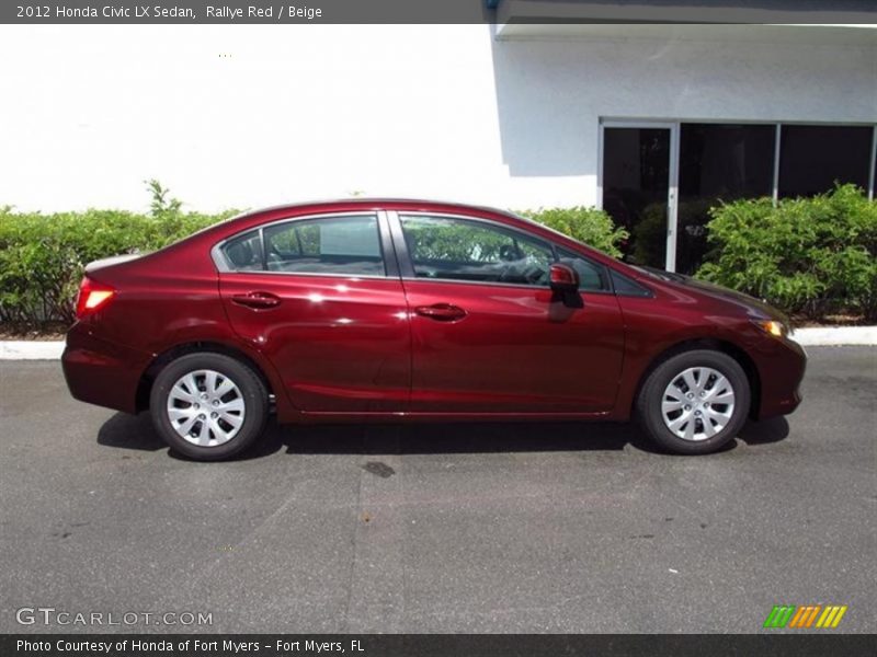 Rallye Red / Beige 2012 Honda Civic LX Sedan