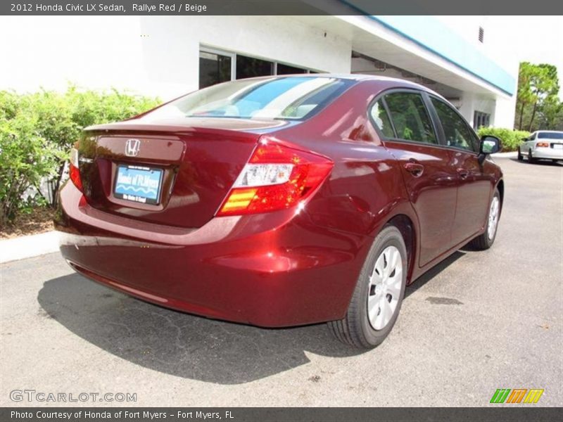 Rallye Red / Beige 2012 Honda Civic LX Sedan