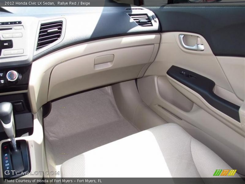 Rallye Red / Beige 2012 Honda Civic LX Sedan