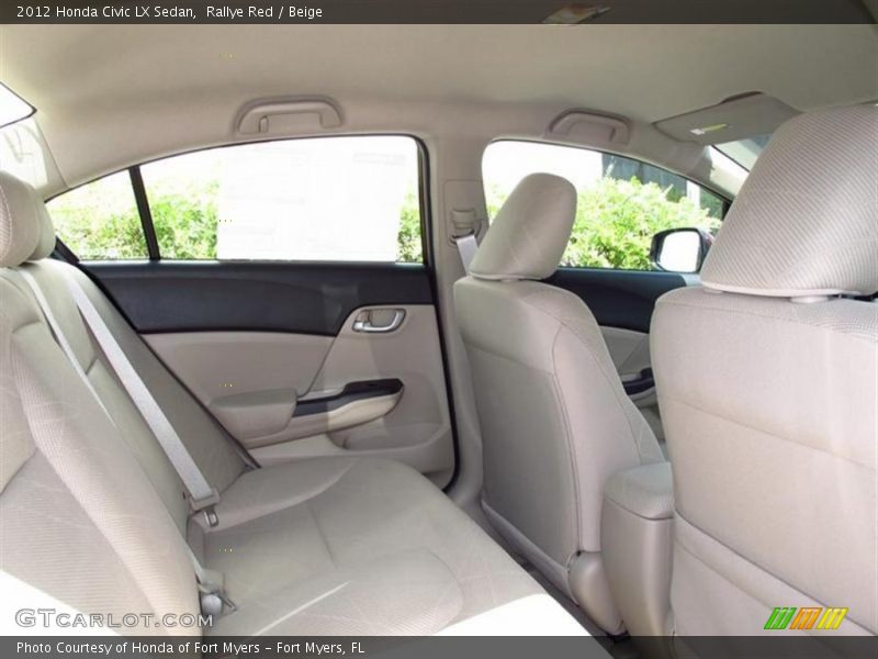 Rallye Red / Beige 2012 Honda Civic LX Sedan