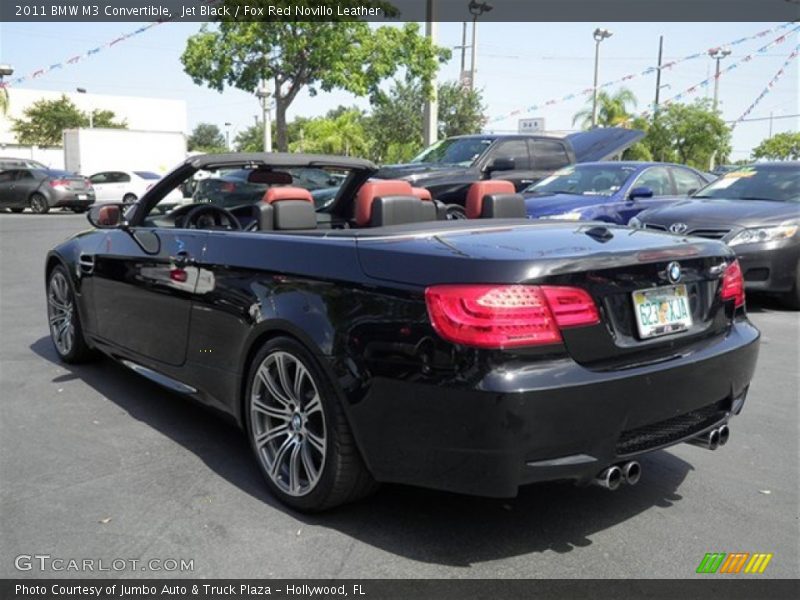 Jet Black / Fox Red Novillo Leather 2011 BMW M3 Convertible