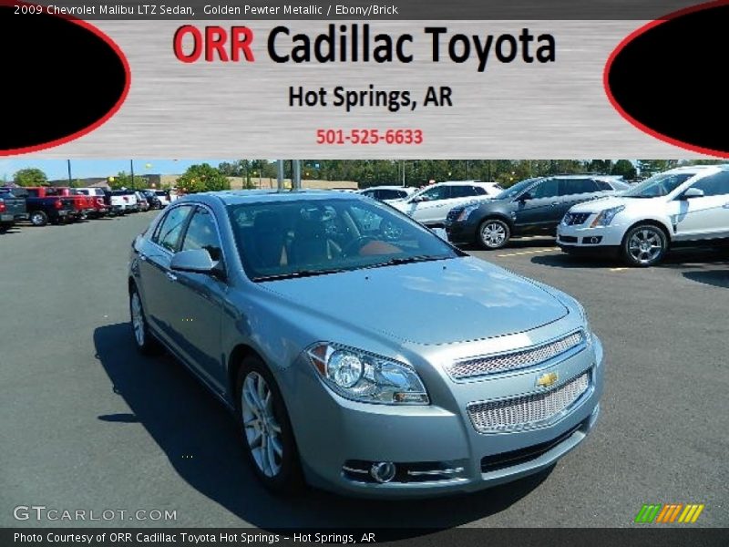 Golden Pewter Metallic / Ebony/Brick 2009 Chevrolet Malibu LTZ Sedan