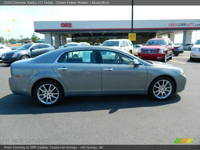 Golden Pewter Metallic / Ebony/Brick 2009 Chevrolet Malibu LTZ Sedan