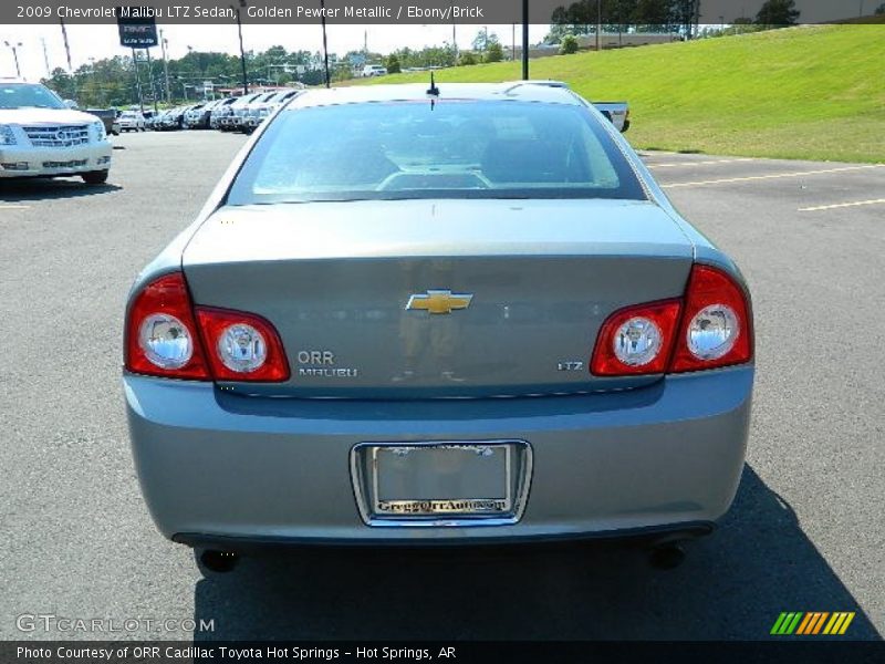 Golden Pewter Metallic / Ebony/Brick 2009 Chevrolet Malibu LTZ Sedan