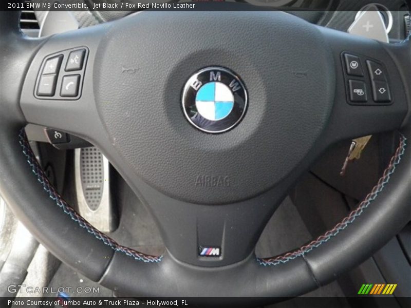 Jet Black / Fox Red Novillo Leather 2011 BMW M3 Convertible