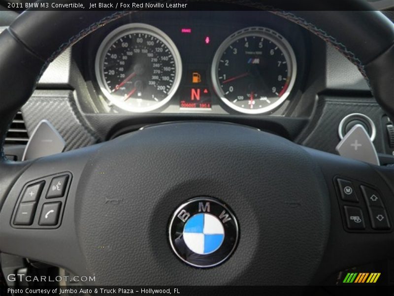 Jet Black / Fox Red Novillo Leather 2011 BMW M3 Convertible