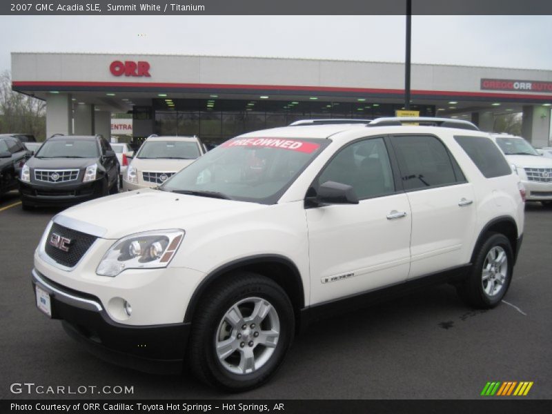 Summit White / Titanium 2007 GMC Acadia SLE