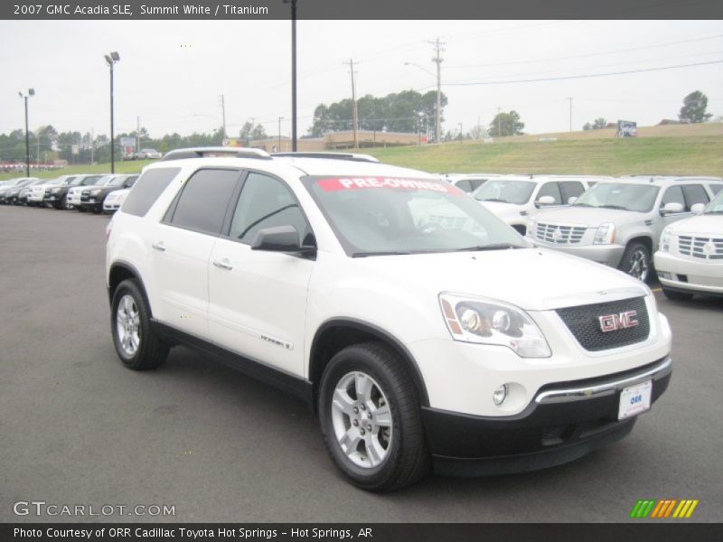 Summit White / Titanium 2007 GMC Acadia SLE