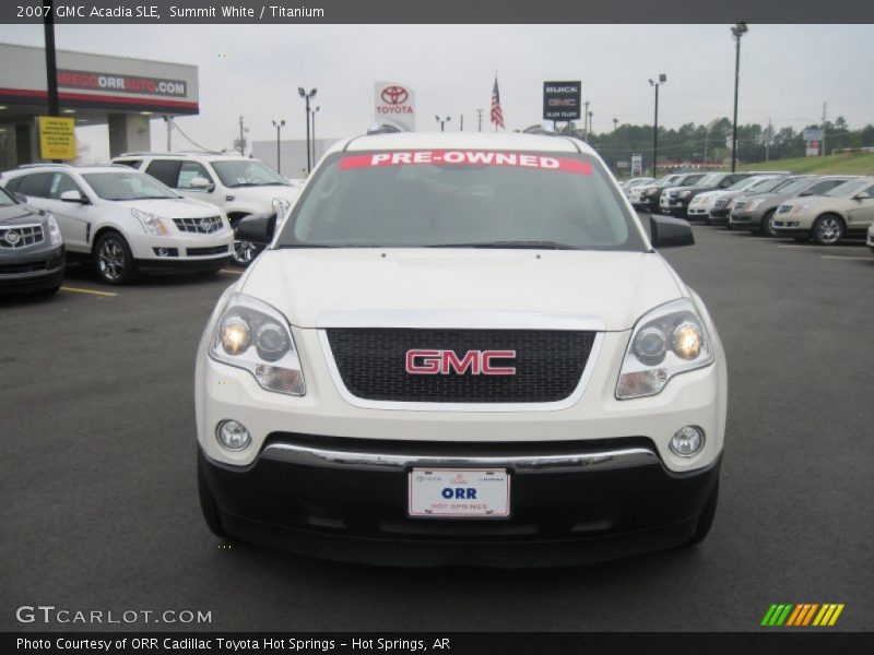 Summit White / Titanium 2007 GMC Acadia SLE