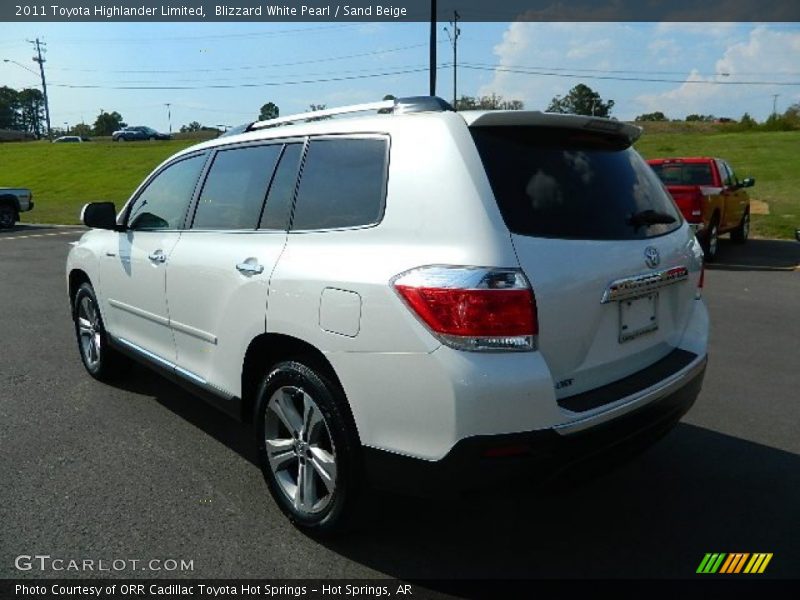 Blizzard White Pearl / Sand Beige 2011 Toyota Highlander Limited
