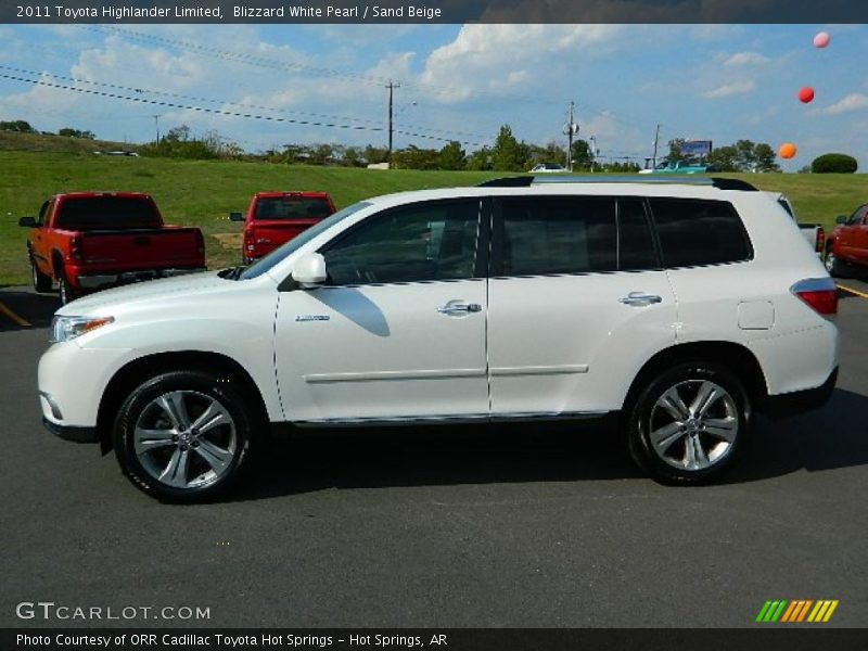 Blizzard White Pearl / Sand Beige 2011 Toyota Highlander Limited