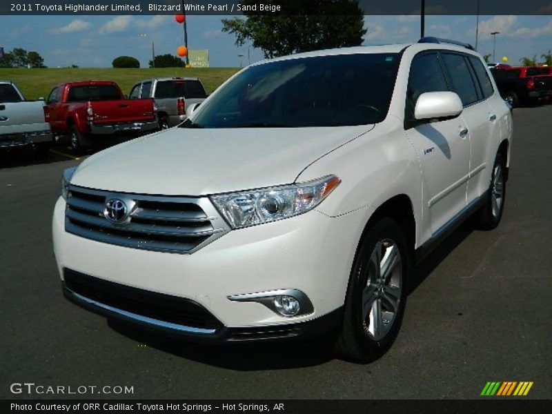 Blizzard White Pearl / Sand Beige 2011 Toyota Highlander Limited