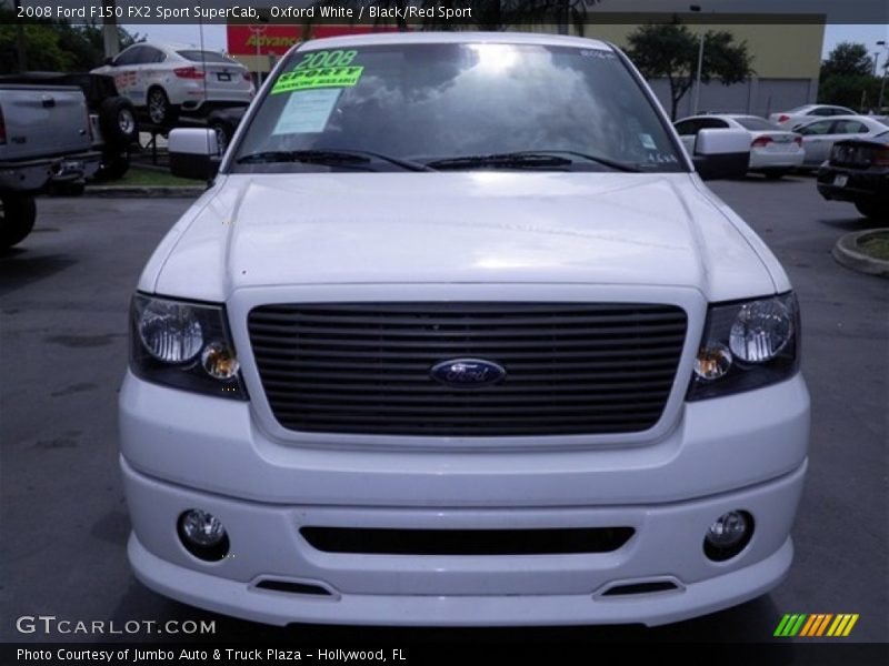 Oxford White / Black/Red Sport 2008 Ford F150 FX2 Sport SuperCab