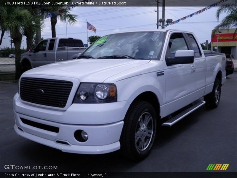 Oxford White / Black/Red Sport 2008 Ford F150 FX2 Sport SuperCab