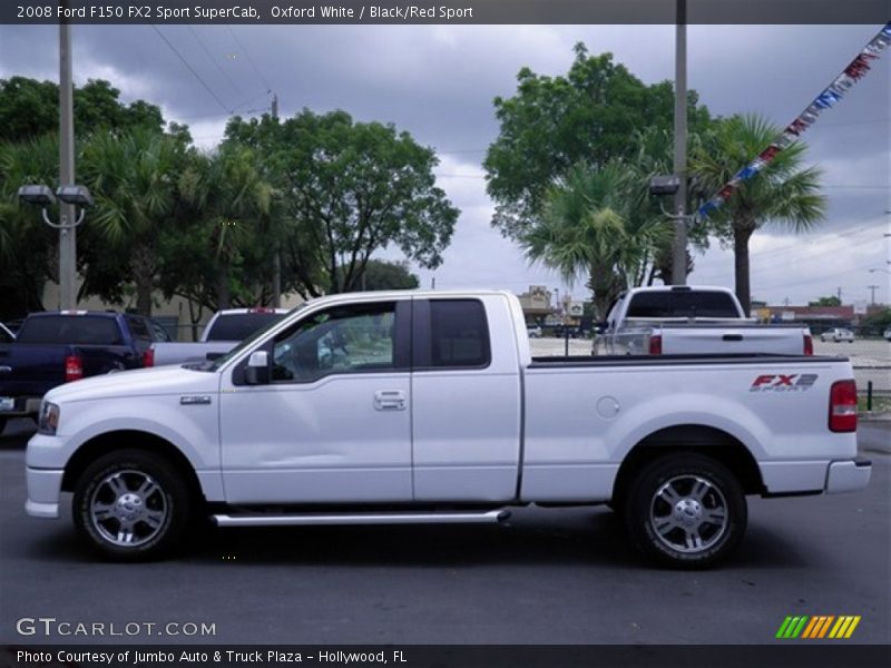 Oxford White / Black/Red Sport 2008 Ford F150 FX2 Sport SuperCab