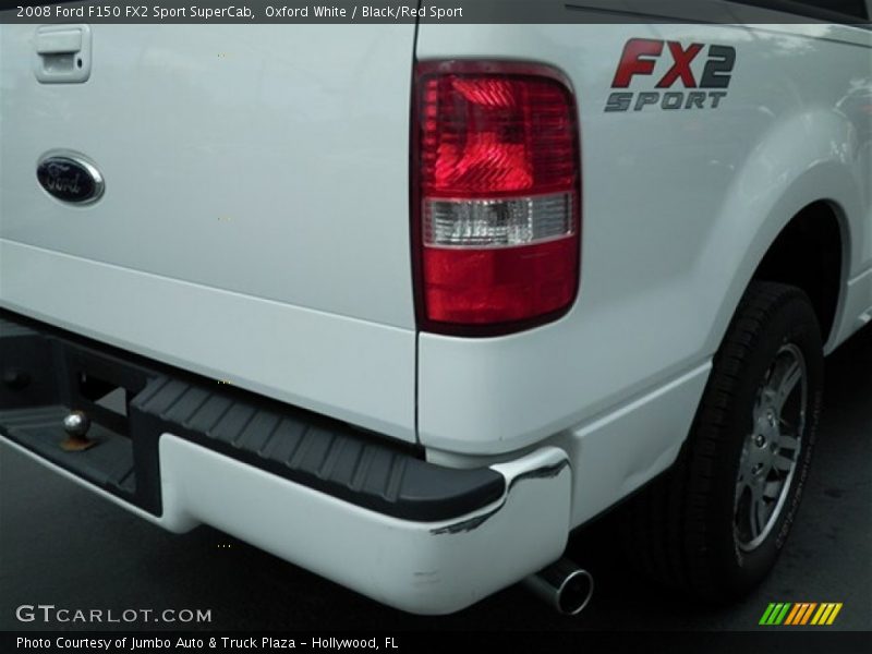Oxford White / Black/Red Sport 2008 Ford F150 FX2 Sport SuperCab