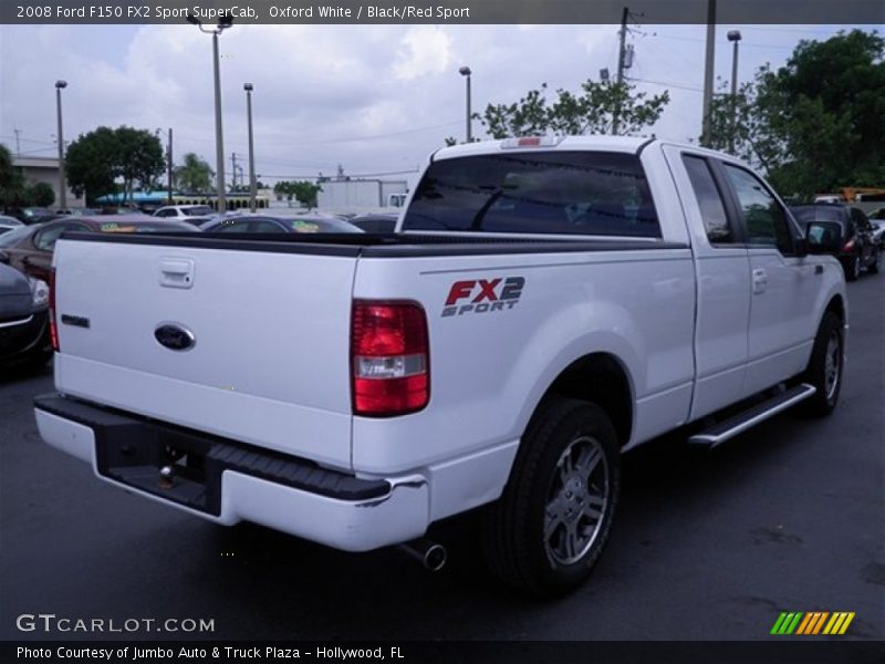 Oxford White / Black/Red Sport 2008 Ford F150 FX2 Sport SuperCab