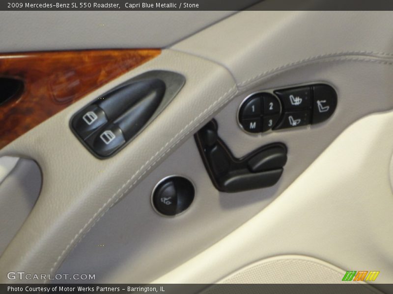 Capri Blue Metallic / Stone 2009 Mercedes-Benz SL 550 Roadster