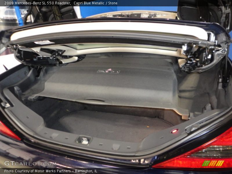 Capri Blue Metallic / Stone 2009 Mercedes-Benz SL 550 Roadster