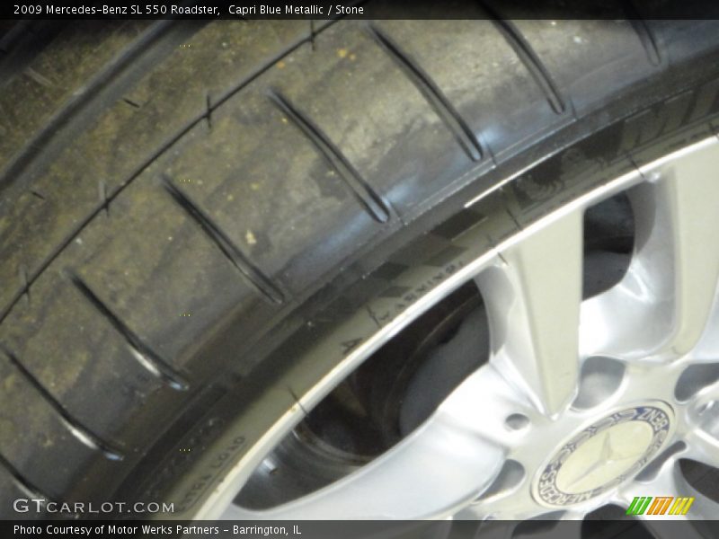 Capri Blue Metallic / Stone 2009 Mercedes-Benz SL 550 Roadster