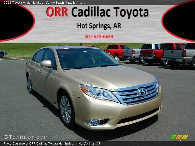 Sandy Beach Metallic / Ivory 2012 Toyota Avalon Limited