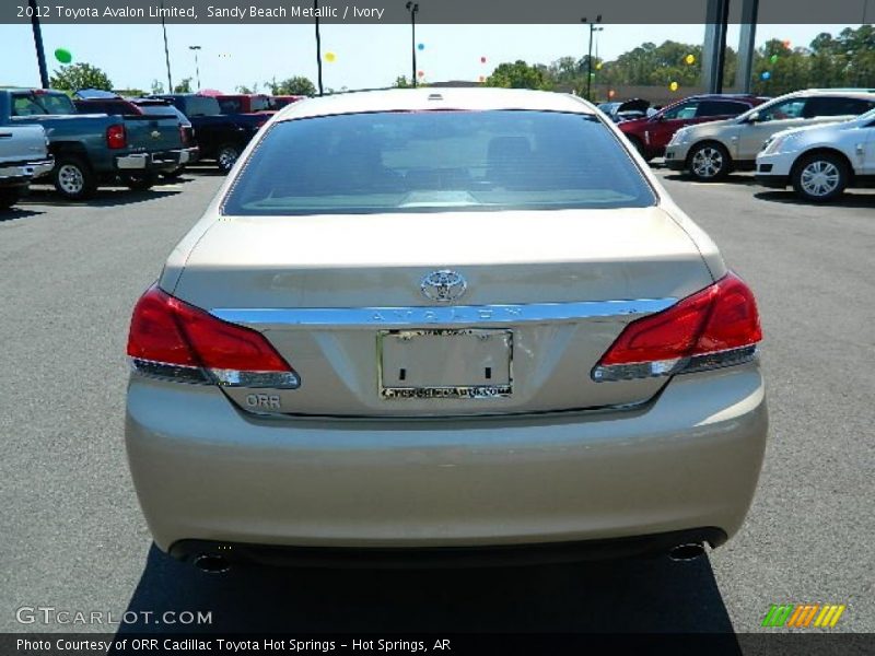 Sandy Beach Metallic / Ivory 2012 Toyota Avalon Limited