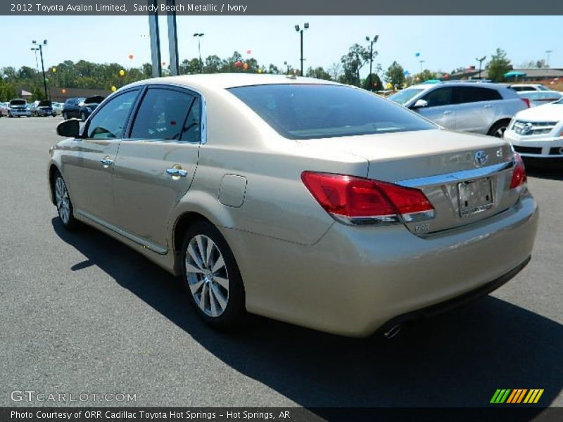 Sandy Beach Metallic / Ivory 2012 Toyota Avalon Limited