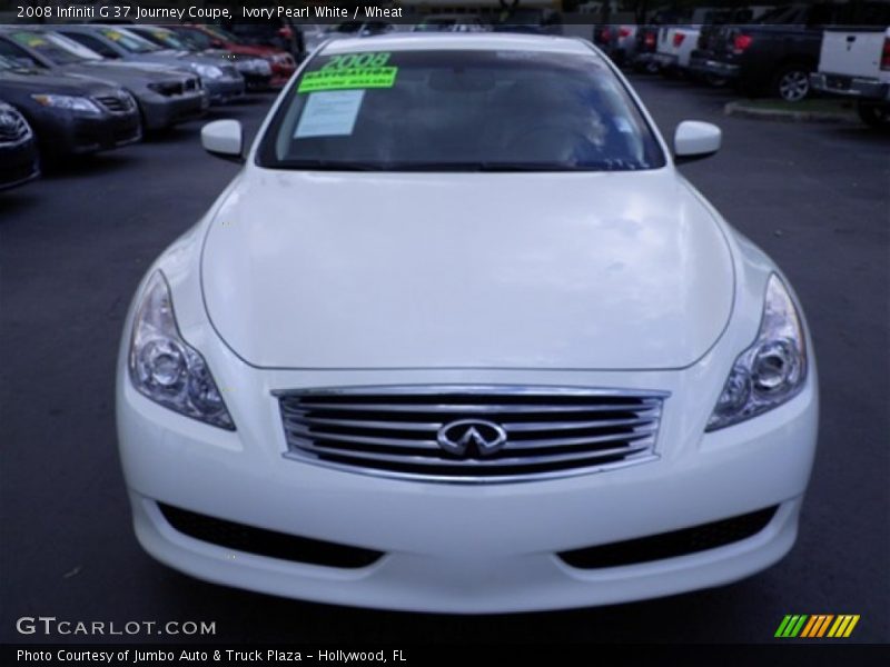Ivory Pearl White / Wheat 2008 Infiniti G 37 Journey Coupe