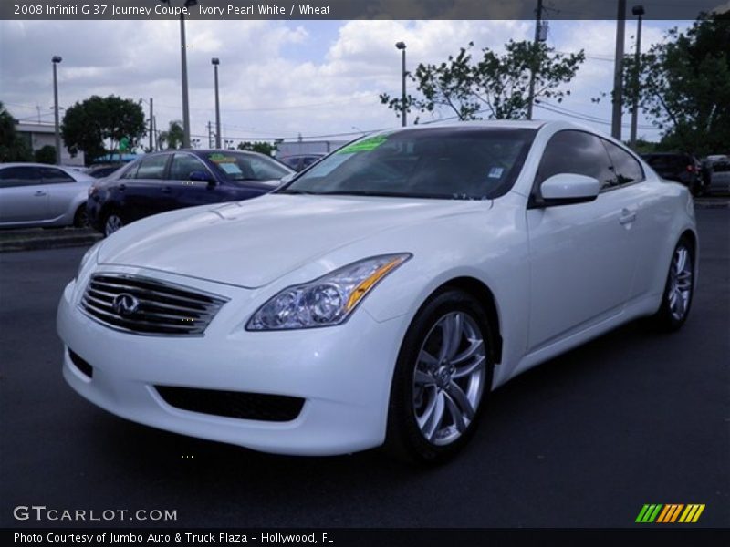 Ivory Pearl White / Wheat 2008 Infiniti G 37 Journey Coupe