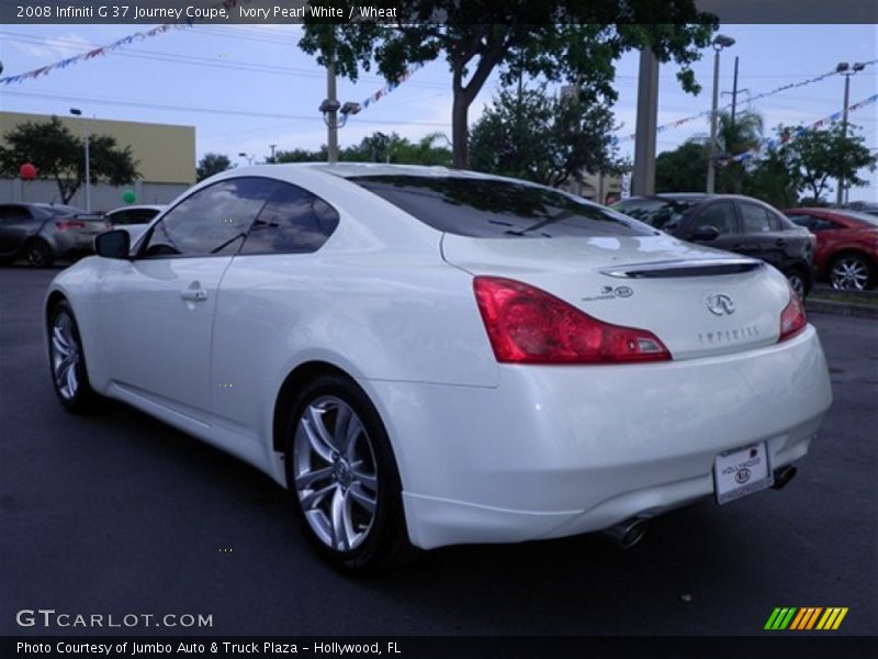 Ivory Pearl White / Wheat 2008 Infiniti G 37 Journey Coupe