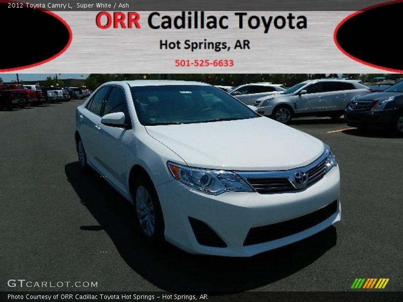 Super White / Ash 2012 Toyota Camry L