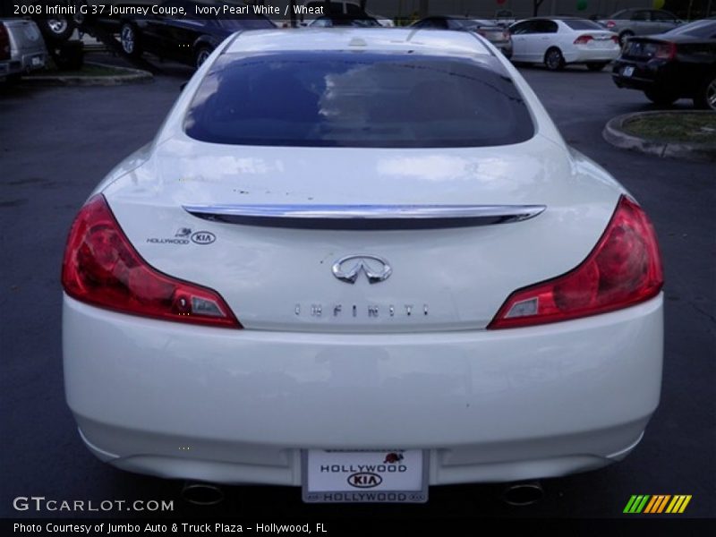 Ivory Pearl White / Wheat 2008 Infiniti G 37 Journey Coupe