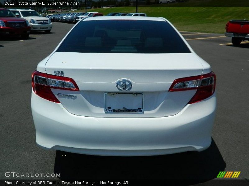 Super White / Ash 2012 Toyota Camry L