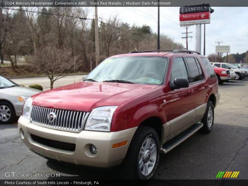 Vivid Red Metallic / Medium Dark Parchment 2004 Mercury Mountaineer Convenience AWD
