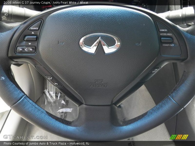 Ivory Pearl White / Wheat 2008 Infiniti G 37 Journey Coupe