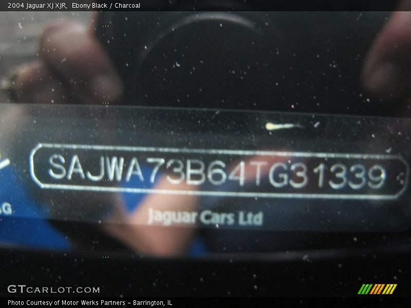 Ebony Black / Charcoal 2004 Jaguar XJ XJR