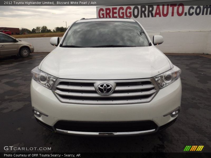Blizzard White Pearl / Ash 2012 Toyota Highlander Limited