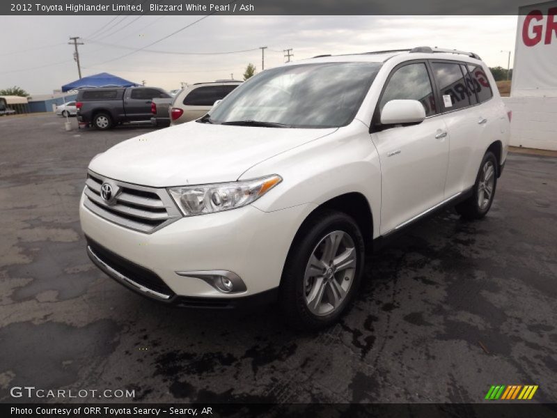 Blizzard White Pearl / Ash 2012 Toyota Highlander Limited