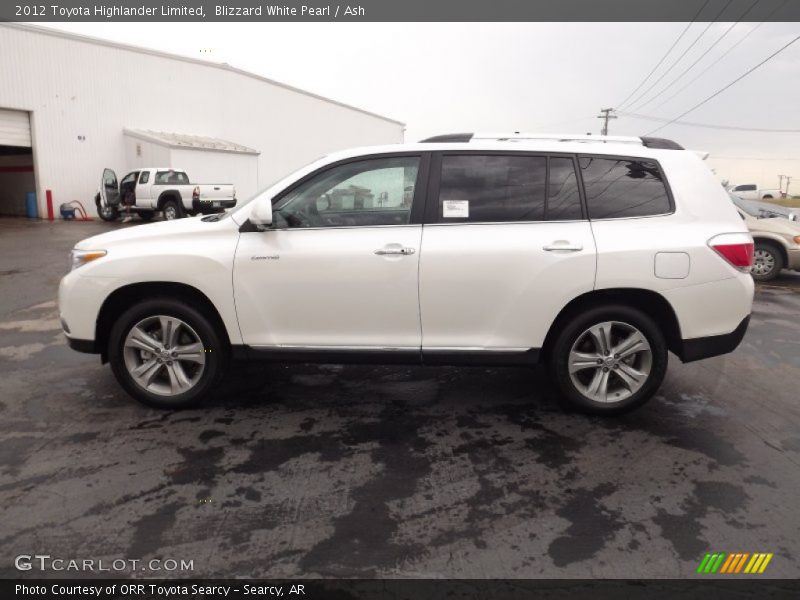 Blizzard White Pearl / Ash 2012 Toyota Highlander Limited