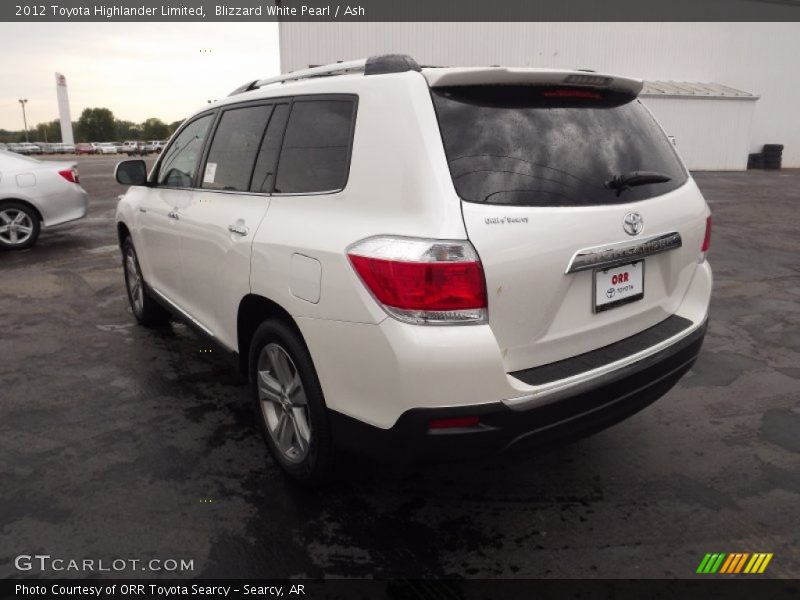 Blizzard White Pearl / Ash 2012 Toyota Highlander Limited