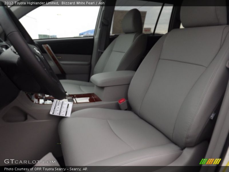 Blizzard White Pearl / Ash 2012 Toyota Highlander Limited