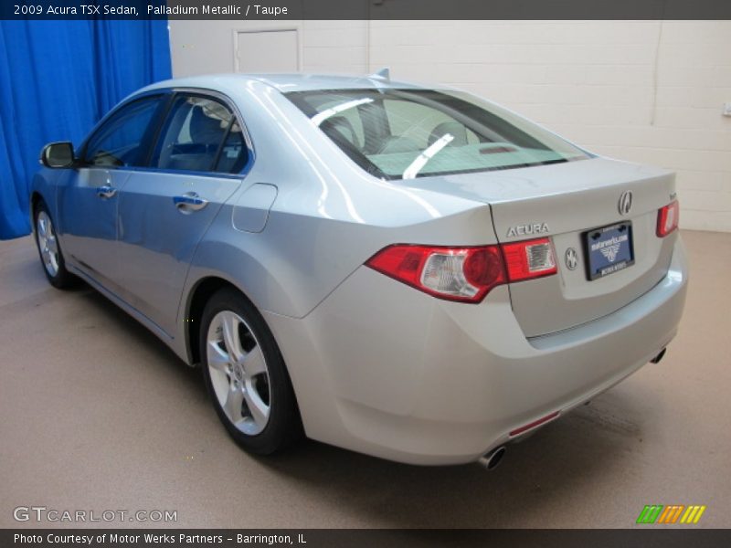 Palladium Metallic / Taupe 2009 Acura TSX Sedan
