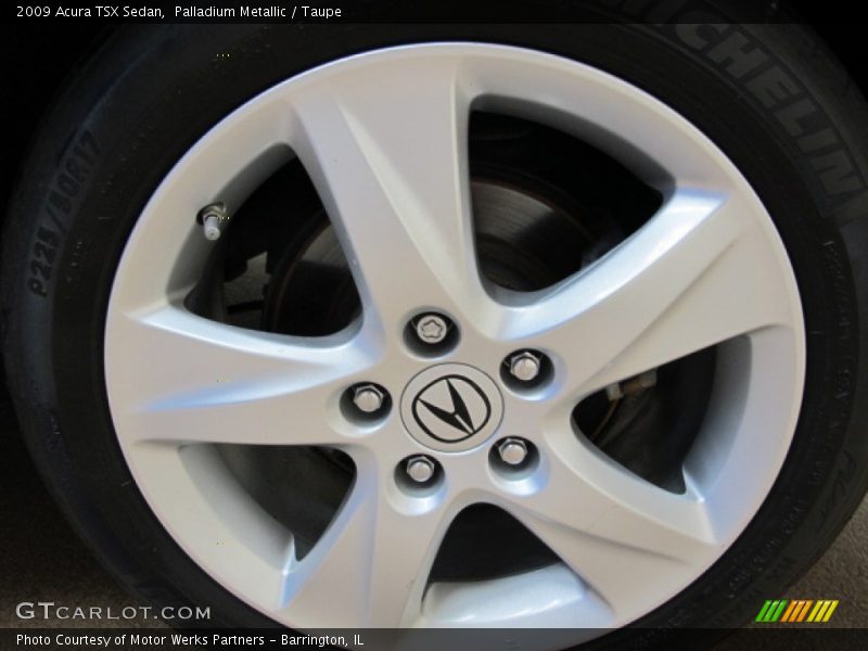 Palladium Metallic / Taupe 2009 Acura TSX Sedan