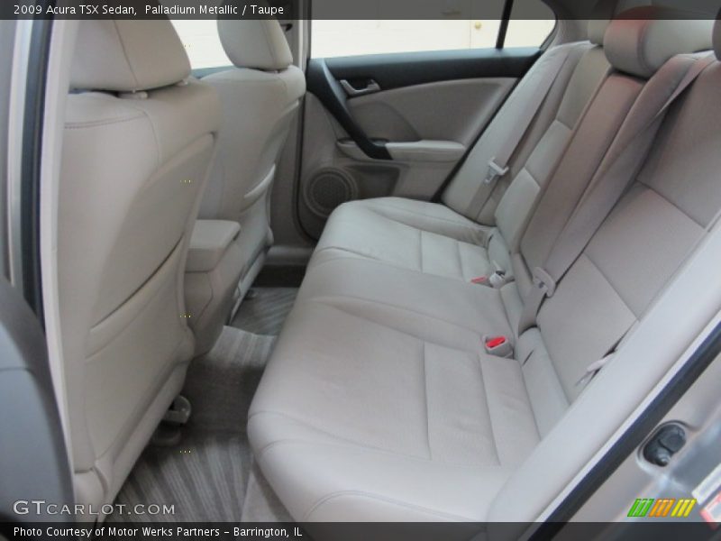 Rear Seat of 2009 TSX Sedan
