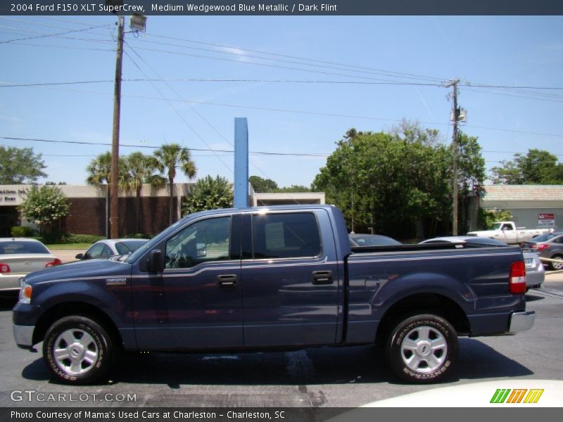 Medium Wedgewood Blue Metallic / Dark Flint 2004 Ford F150 XLT SuperCrew