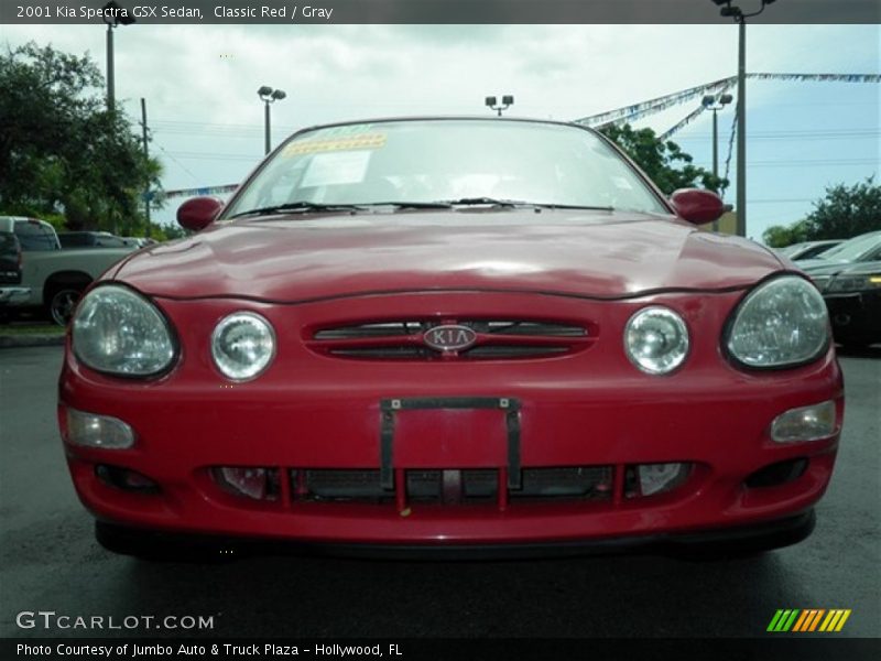 Classic Red / Gray 2001 Kia Spectra GSX Sedan