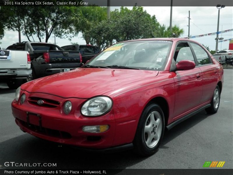 Classic Red / Gray 2001 Kia Spectra GSX Sedan