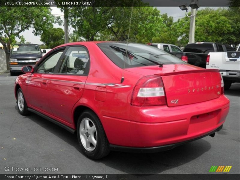 Classic Red / Gray 2001 Kia Spectra GSX Sedan